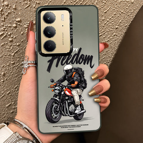 Realme C75x Cover - Beyond The Asphalt Series - Lightweight Frosted Pearl Finish Anti-Fingerprint Shockproof Soft Borders Case