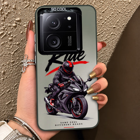 Xiaomi 13T Pro Cover - Beyond The Asphalt Series - Lightweight Frosted Pearl Finish Anti-Fingerprint Shockproof Soft Borders Case
