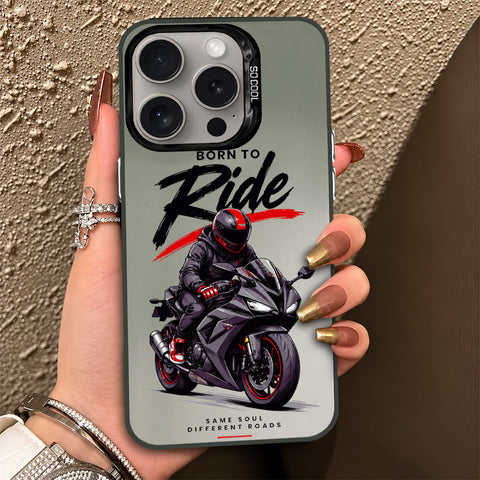 iPhone 15 Pro Cover - Beyond The Asphalt Series - Lightweight Frosted Pearl Finish Anti-Fingerprint Shockproof Soft Borders Case
