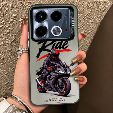 Infinix Note 40 Cover - Beyond The Asphalt Series - Lightweight Frosted Pearl Finish Anti-Fingerprint Shockproof Soft Borders Case