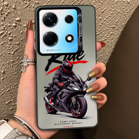Infinix Note 30 Cover - Beyond The Asphalt Series - Lightweight Frosted Pearl Finish Anti-Fingerprint Shockproof Soft Borders Case
