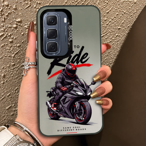 Infinix Hot 50 Pro Cover - Beyond The Asphalt Series - Lightweight Frosted Pearl Finish Anti-Fingerprint Shockproof Soft Borders Case