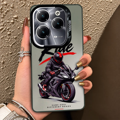 Infinix Hot 40 Pro Cover - Beyond The Asphalt Series - Lightweight Frosted Pearl Finish Anti-Fingerprint Shockproof Soft Borders Case