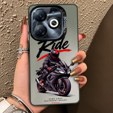 Infinix Hot 40i Cover - Beyond The Asphalt Series - Lightweight Frosted Pearl Finish Anti-Fingerprint Shockproof Soft Borders Case