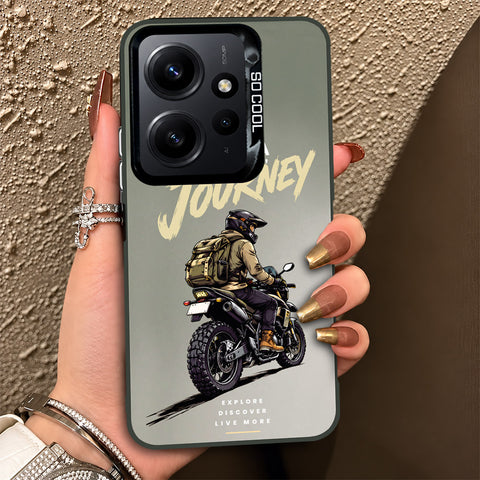 Xiaomi Redmi Note 12 4G Cover - Beyond The Asphalt Series - Lightweight Frosted Pearl Finish Anti-Fingerprint Shockproof Soft Borders Case