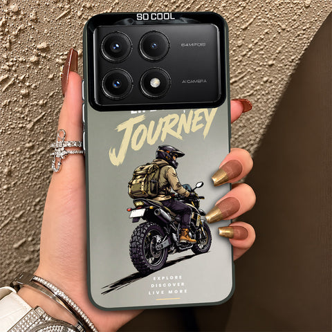Xiaomi Redmi K70E Cover - Beyond The Asphalt Series - Lightweight Frosted Pearl Finish Anti-Fingerprint Shockproof Soft Borders Case