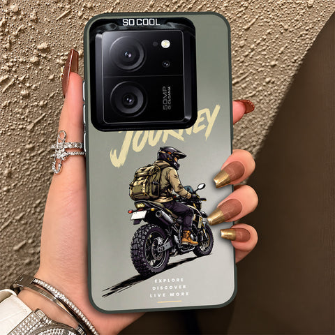 Xiaomi 13T Pro Cover - Beyond The Asphalt Series - Lightweight Frosted Pearl Finish Anti-Fingerprint Shockproof Soft Borders Case