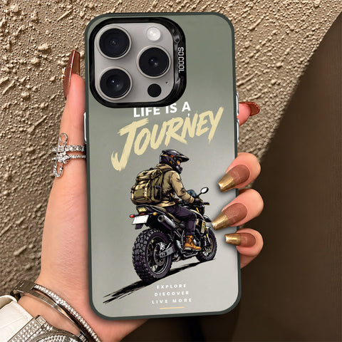 iPhone 15 Pro Cover - Beyond The Asphalt Series - Lightweight Frosted Pearl Finish Anti-Fingerprint Shockproof Soft Borders Case