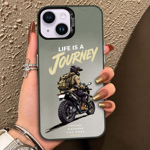 iPhone 14 Cover - Beyond The Asphalt Series - Lightweight Frosted Pearl Finish Anti-Fingerprint Shockproof Soft Borders Case