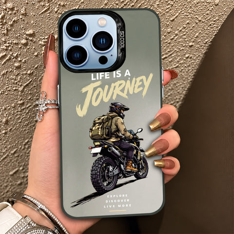 iPhone 13 Pro Cover - Beyond The Asphalt Series - Lightweight Frosted Pearl Finish Anti-Fingerprint Shockproof Soft Borders Case