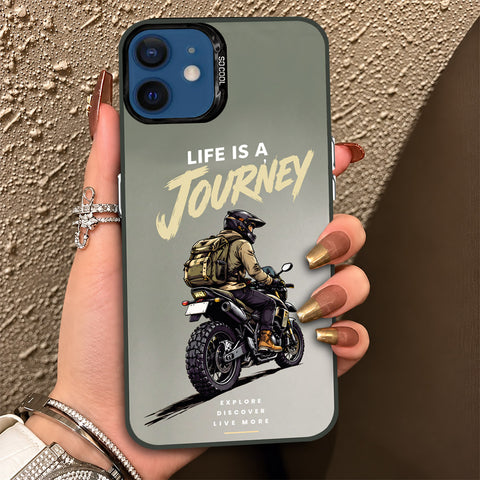 iPhone 12 Cover - Beyond The Asphalt Series - Lightweight Frosted Pearl Finish Anti-Fingerprint Shockproof Soft Borders Case