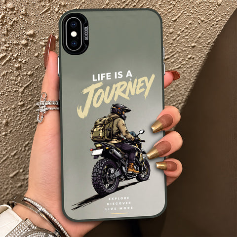 iPhone XS Max Cover - Beyond The Asphalt Series - Lightweight Frosted Pearl Finish Anti-Fingerprint Shockproof Soft Borders Case