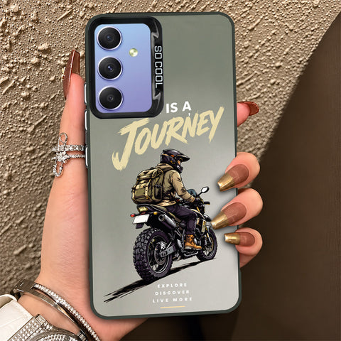 Samsung Galaxy A34 5G Cover - Beyond The Asphalt Series - Lightweight Frosted Pearl Finish Anti-Fingerprint Shockproof Soft Borders Case
