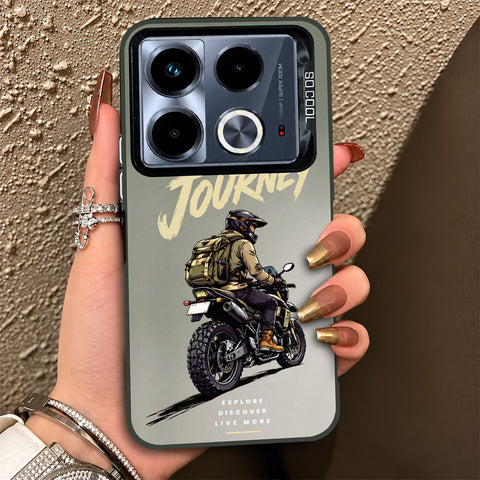 Infinix Note 40 Cover - Beyond The Asphalt Series - Lightweight Frosted Pearl Finish Anti-Fingerprint Shockproof Soft Borders Case