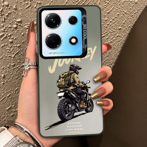 Infinix Note 30 Cover - Beyond The Asphalt Series - Lightweight Frosted Pearl Finish Anti-Fingerprint Shockproof Soft Borders Case