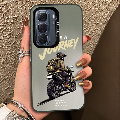 Infinix Hot 50 Pro Cover - Beyond The Asphalt Series - Lightweight Frosted Pearl Finish Anti-Fingerprint Shockproof Soft Borders Case