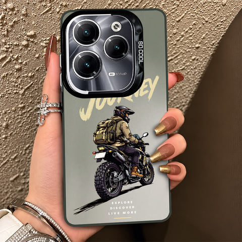 Infinix Hot 40 Pro Cover - Beyond The Asphalt Series - Lightweight Frosted Pearl Finish Anti-Fingerprint Shockproof Soft Borders Case