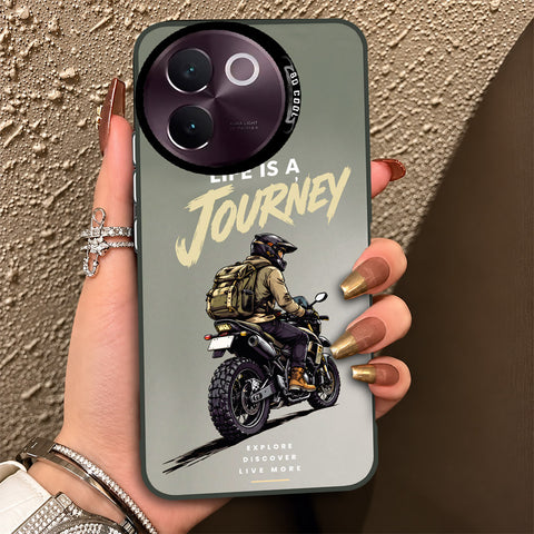 Vivo V30e Cover - Beyond The Asphalt Series - Lightweight Frosted Pearl Finish Anti-Fingerprint Shockproof Soft Borders Case