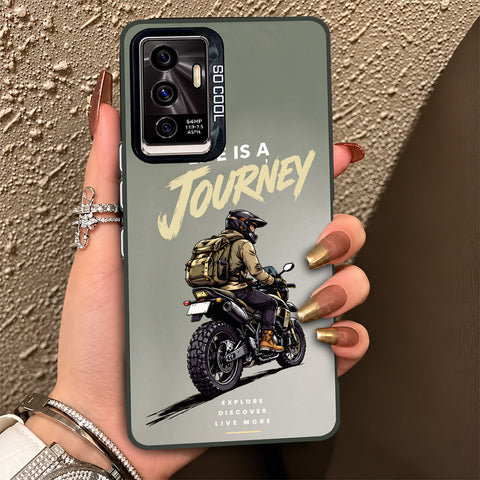 Vivo V23e Cover - Beyond The Asphalt Series - Lightweight Frosted Pearl Finish Anti-Fingerprint Shockproof Soft Borders Case