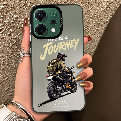 Oppo Reno 14 Cover - Beyond The Asphalt Series - Lightweight Frosted Pearl Finish Anti-Fingerprint Shockproof Soft Borders Case