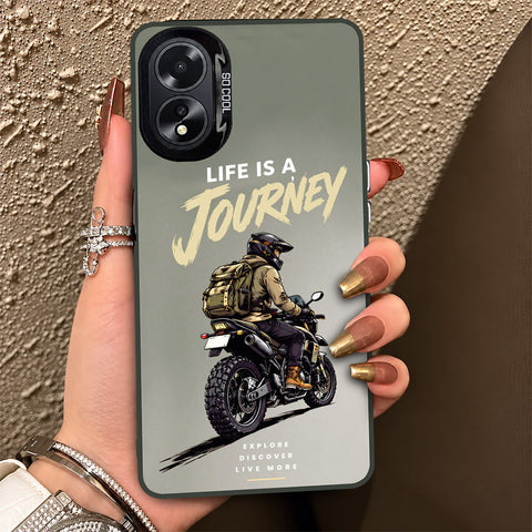 Oppo A38 Cover - Beyond The Asphalt Series - Lightweight Frosted Pearl Finish Anti-Fingerprint Shockproof Soft Borders Case