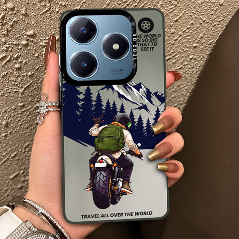 Realme C61 Cover - Beyond The Asphalt Series - Lightweight Frosted Pearl Finish Anti-Fingerprint Shockproof Soft Borders Case