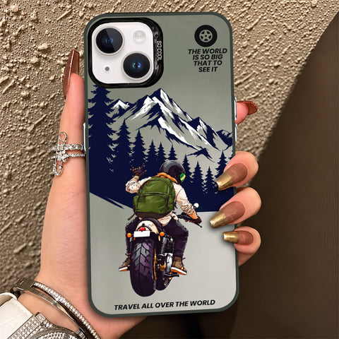 iPhone 14 Plus Cover - Beyond The Asphalt Series - Lightweight Frosted Pearl Finish Anti-Fingerprint Shockproof Soft Borders Case