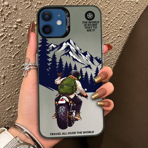 iPhone 12 Cover - Beyond The Asphalt Series - Lightweight Frosted Pearl Finish Anti-Fingerprint Shockproof Soft Borders Case