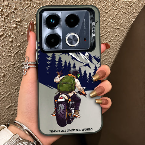 Infinix Note 40 Cover - Beyond The Asphalt Series - Lightweight Frosted Pearl Finish Anti-Fingerprint Shockproof Soft Borders Case