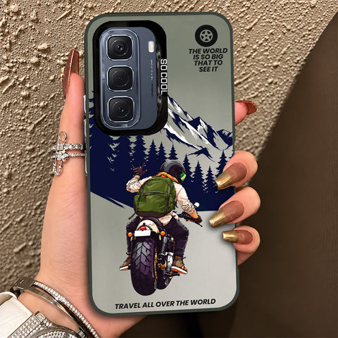 Infinix Hot 50 Pro Cover - Beyond The Asphalt Series - Lightweight Frosted Pearl Finish Anti-Fingerprint Shockproof Soft Borders Case