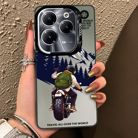 Infinix Hot 40 Pro Cover - Beyond The Asphalt Series - Lightweight Frosted Pearl Finish Anti-Fingerprint Shockproof Soft Borders Case
