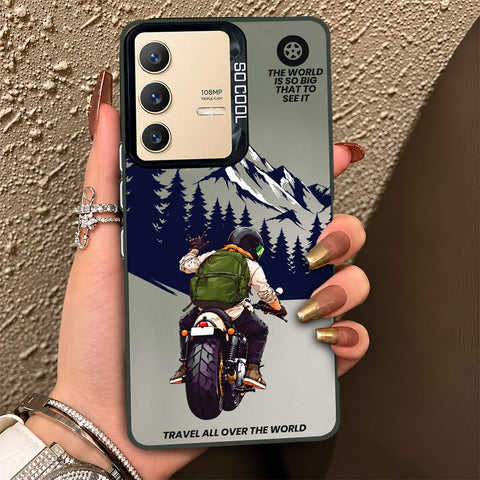 Vivo V23 5G Cover - Beyond The Asphalt Series - Lightweight Frosted Pearl Finish Anti-Fingerprint Shockproof Soft Borders Case