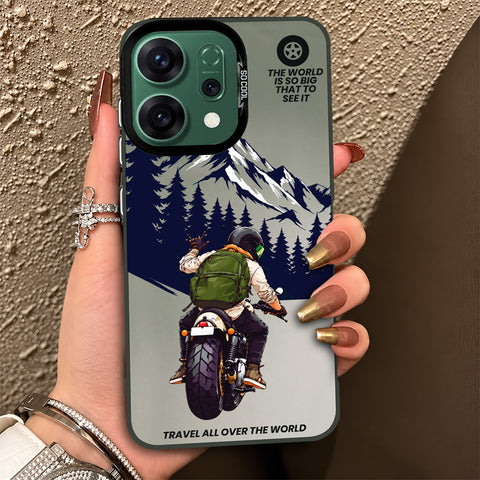 Oppo Reno 14 Cover - Beyond The Asphalt Series - Lightweight Frosted Pearl Finish Anti-Fingerprint Shockproof Soft Borders Case
