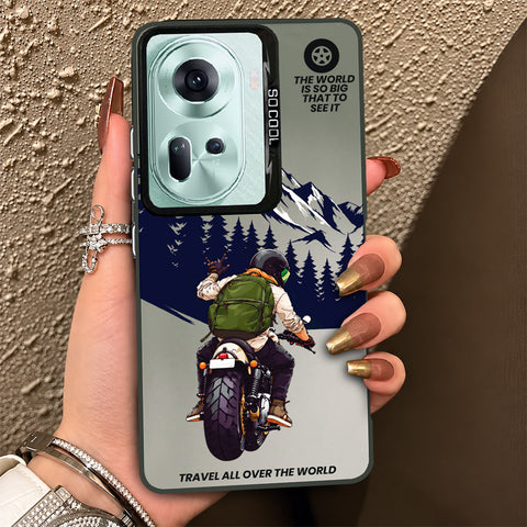 Oppo Reno 11 5G Cover - Beyond The Asphalt Series - Lightweight Frosted Pearl Finish Anti-Fingerprint Shockproof Soft Borders Case