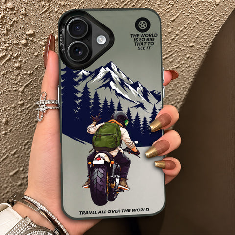 iPhone 16 Cover - Beyond The Asphalt Series - Lightweight Frosted Pearl Finish Anti-Fingerprint Shockproof Soft Borders Case