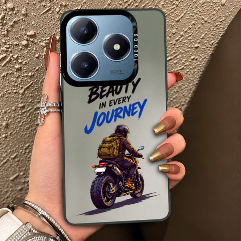 Realme C61 Cover - Beyond The Asphalt Series - Lightweight Frosted Pearl Finish Anti-Fingerprint Shockproof Soft Borders Case