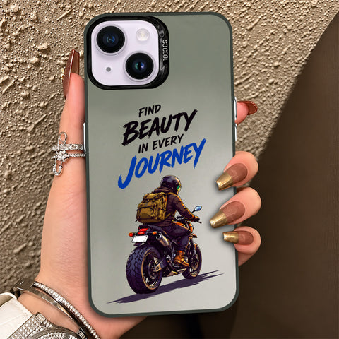iPhone 14 Cover - Beyond The Asphalt Series - Lightweight Frosted Pearl Finish Anti-Fingerprint Shockproof Soft Borders Case