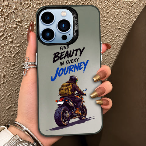iPhone 13 Pro Cover - Beyond The Asphalt Series - Lightweight Frosted Pearl Finish Anti-Fingerprint Shockproof Soft Borders Case
