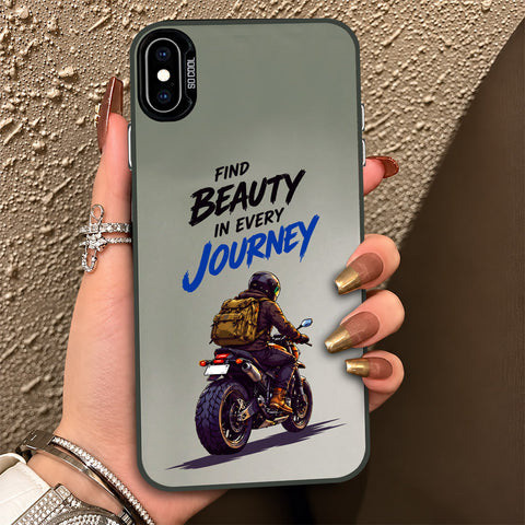 iPhone XS Max Cover - Beyond The Asphalt Series - Lightweight Frosted Pearl Finish Anti-Fingerprint Shockproof Soft Borders Case