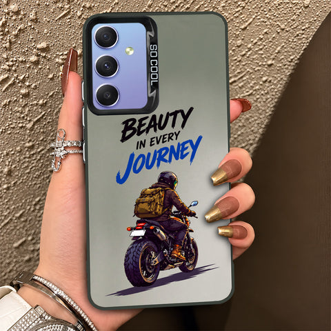 Samsung Galaxy A34 5G Cover - Beyond The Asphalt Series - Lightweight Frosted Pearl Finish Anti-Fingerprint Shockproof Soft Borders Case