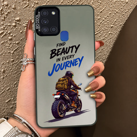 Samsung Galaxy A21s Cover - Beyond The Asphalt Series - Lightweight Frosted Pearl Finish Anti-Fingerprint Shockproof Soft Borders Case