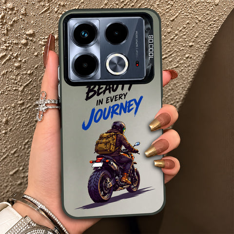 Infinix Note 40 Cover - Beyond The Asphalt Series - Lightweight Frosted Pearl Finish Anti-Fingerprint Shockproof Soft Borders Case