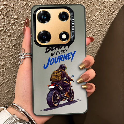 Infinix Note 30 Pro Cover - Beyond The Asphalt Series - Lightweight Frosted Pearl Finish Anti-Fingerprint Shockproof Soft Borders Case