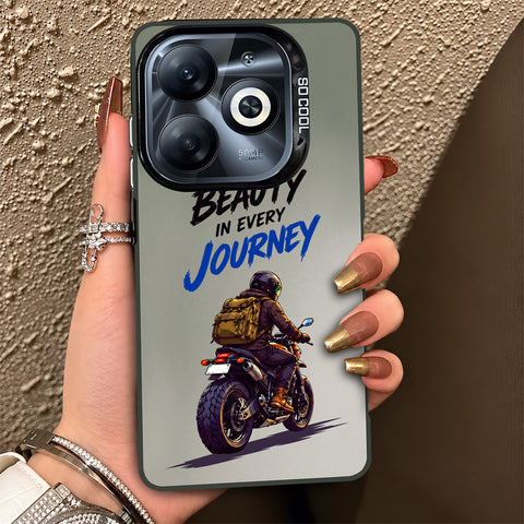 Infinix Hot 40i Cover - Beyond The Asphalt Series - Lightweight Frosted Pearl Finish Anti-Fingerprint Shockproof Soft Borders Case