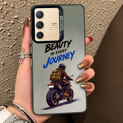 Vivo V23 5G Cover - Beyond The Asphalt Series - Lightweight Frosted Pearl Finish Anti-Fingerprint Shockproof Soft Borders Case