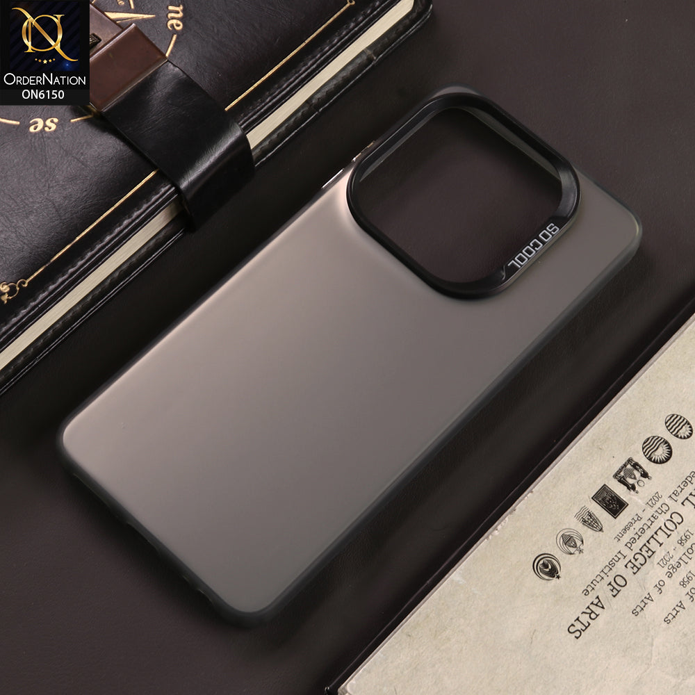 Infinix Smart 8 Plus Cover - Gray - New Luxury Matte Metallic Bumper Case With Soft Borderes Protection
