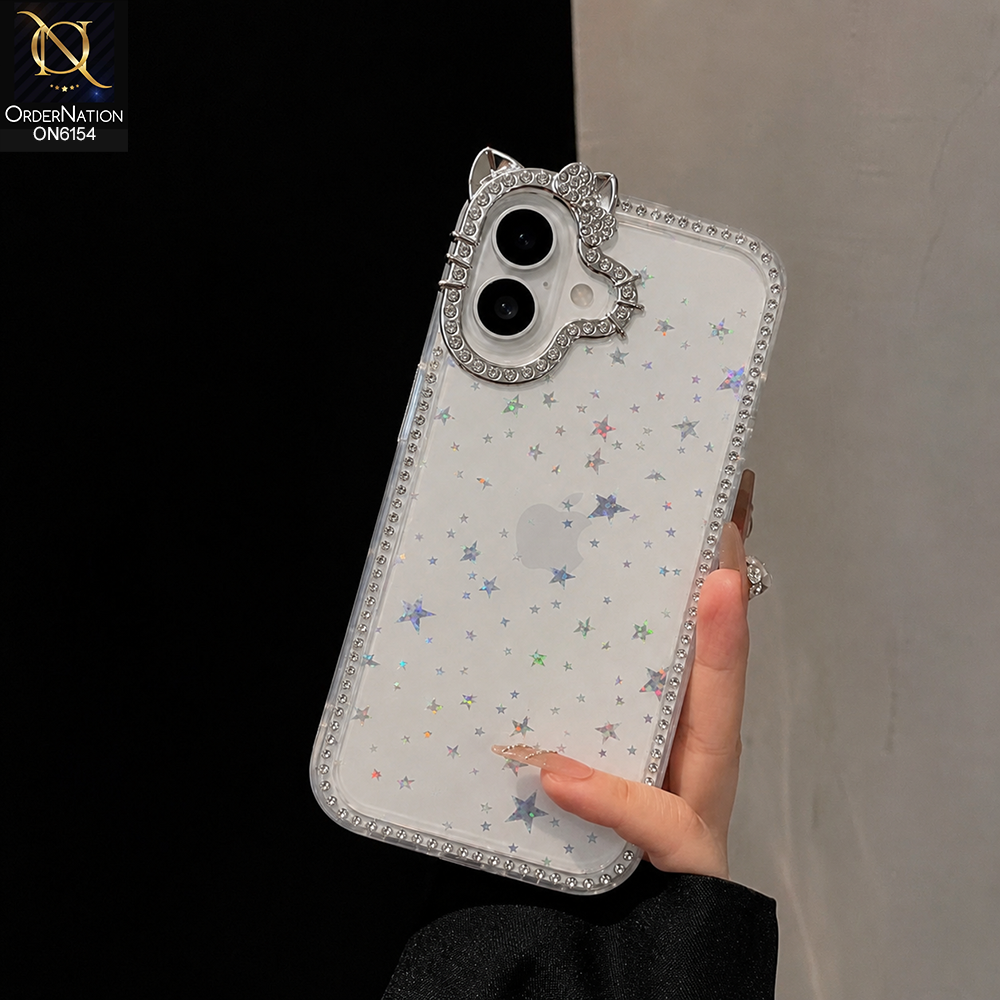 iPhone 17 Cover - Silver - Luxury Star Rhinestone Protective Phone Case Cover