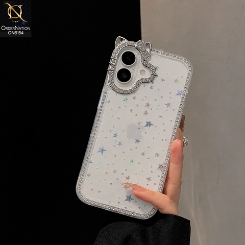 iPhone 17 Cover - Silver - Luxury Star Rhinestone Protective Phone Case Cover