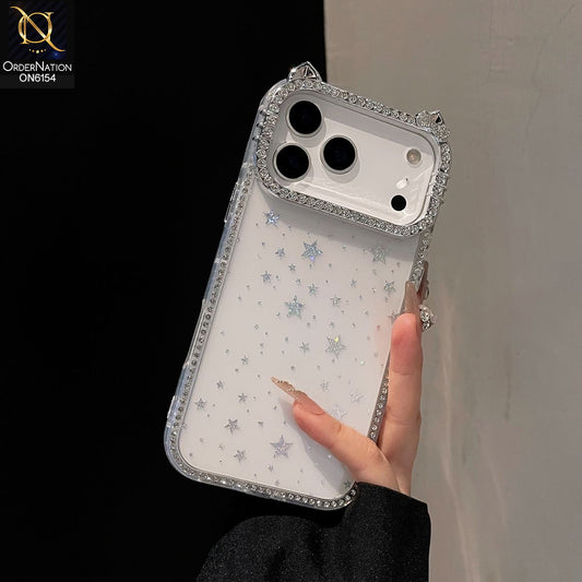 iPhone 17 Pro Cover - Silver - Luxury Star Rhinestone Protective Phone Case Cover