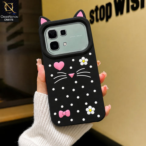 Infinix Note 60 Cover - Black - Premium 3D Soft Silicone Phone Case with Raised Camera Protection & Shockproof Design